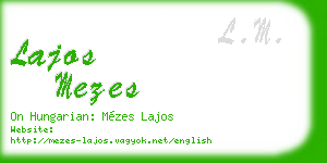 lajos mezes business card
